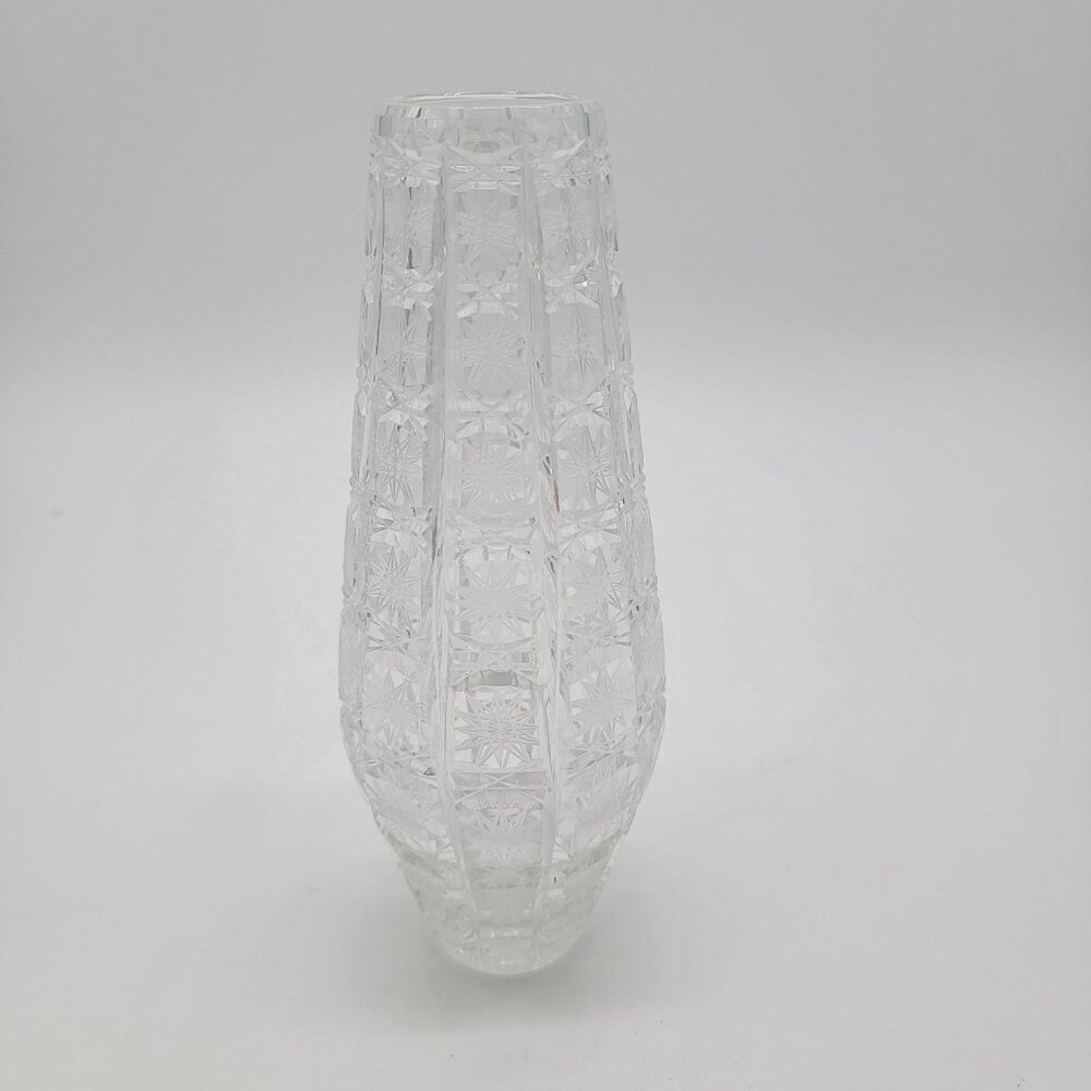Bohemian Queen Lace Czech Lead Crystal Cut Glass Vase